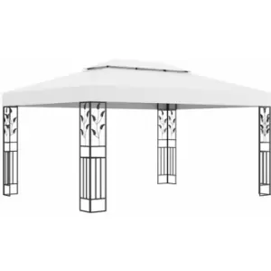 Image of Vidaxl - Gazebo with Double Roof 3x4 m White - White