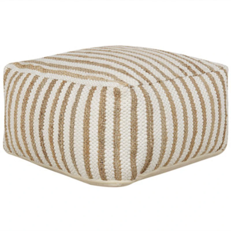 Image of Beliani Pouffe Almatti Fabric Beige