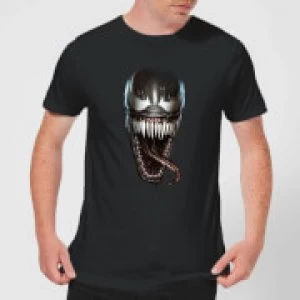 Image of Venom Face Photographic Mens T-Shirt - Black - XXL