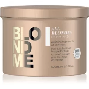 image of Schwarzkopf Professional Blondme All Blondes Detox Cleansing Detox Mask For Blondes And Highlighted Hair 500ml