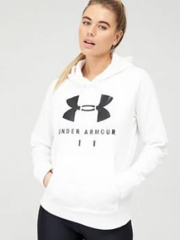 Image of Urban Armor Gear Rival Fleece Sportstyle Graphic Hoodie - White/Black Size M Women