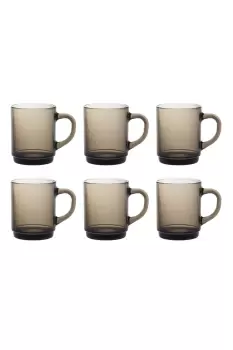 Image of Set of 6 Versailles Mugs Smoke 26cl