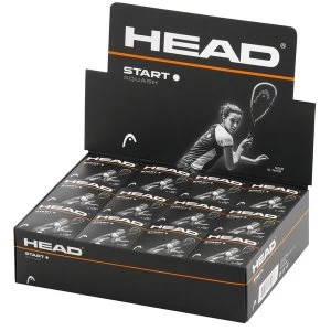 image of Head Start Squash Balls - Single White Dot - Box of 12