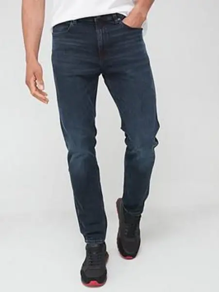 image of HUGO 708 Slim Fit Jeans - Navy, Size 30, Length Regular, Men