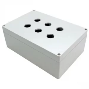 image of Hammond 1554MPB6 22.5mm Pushbutton Enclosure 240x160x90mm Polycarb...