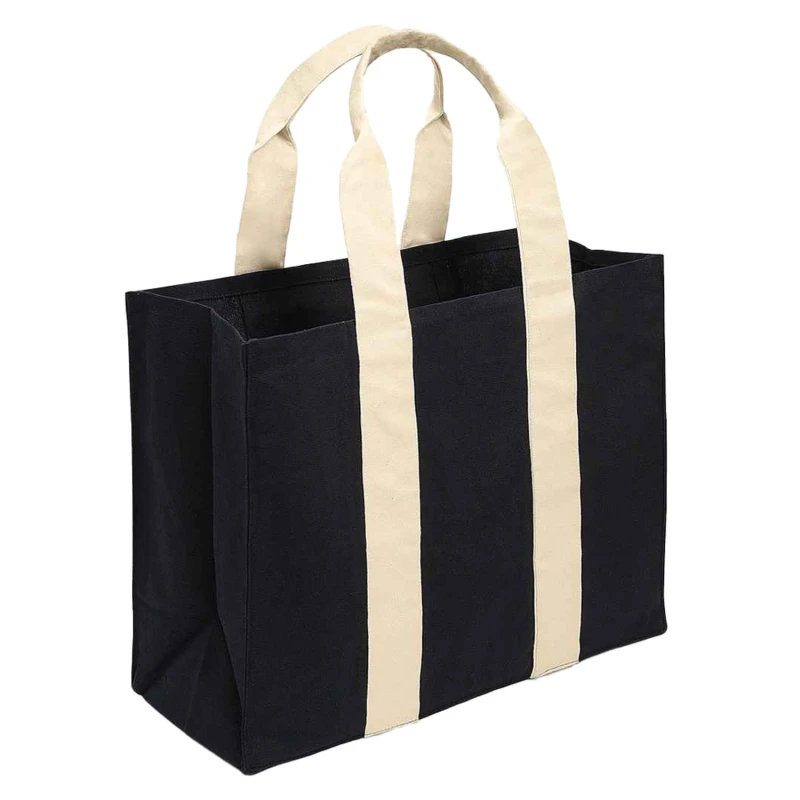Image of Brand Lab Womens Wrap Canvas Tote Bag in Jet Black Jet Black Female One Size