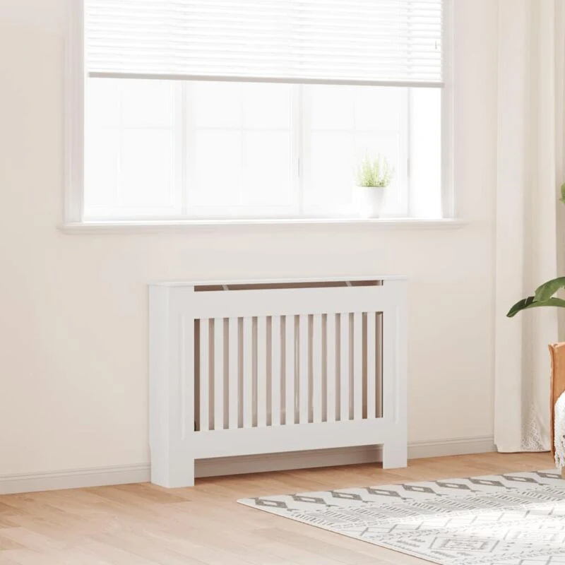 Image of VIDAXL White mdf Radiator Cover Heating Cabinet 112cm Vidaxl 8718475938613