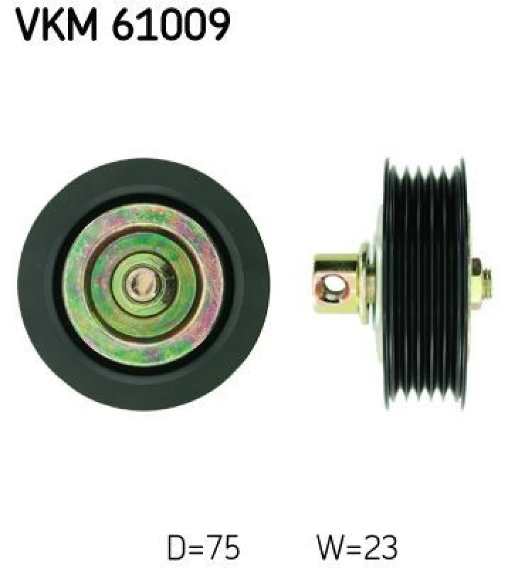 Image of SKF Deflection / guide pulley, V-ribbed belt SKF VKM 61009