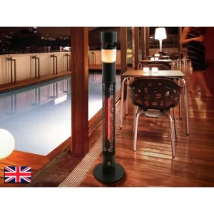 image of Schuller Estufa Outdoor Electric Heater with RGB LED Light, Speaker, Bluetooth Connection, Remote Control, IP55