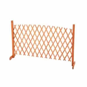 image of Arched Expanding Freestanding Wooden Trellis Fence Garden Screen - Oypla