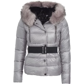 Image of Barbour International Chromium Quilted Jacket - Silver
