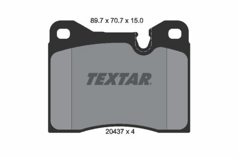 Image of Brake pad set TEXTAR 2043703