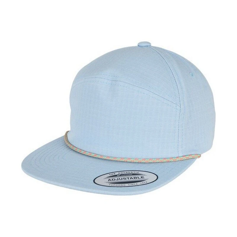 Image of Flexfit by Yupoong Mens Colour Braid Jockey Cap in Light Blue Light Blue Male One Size
