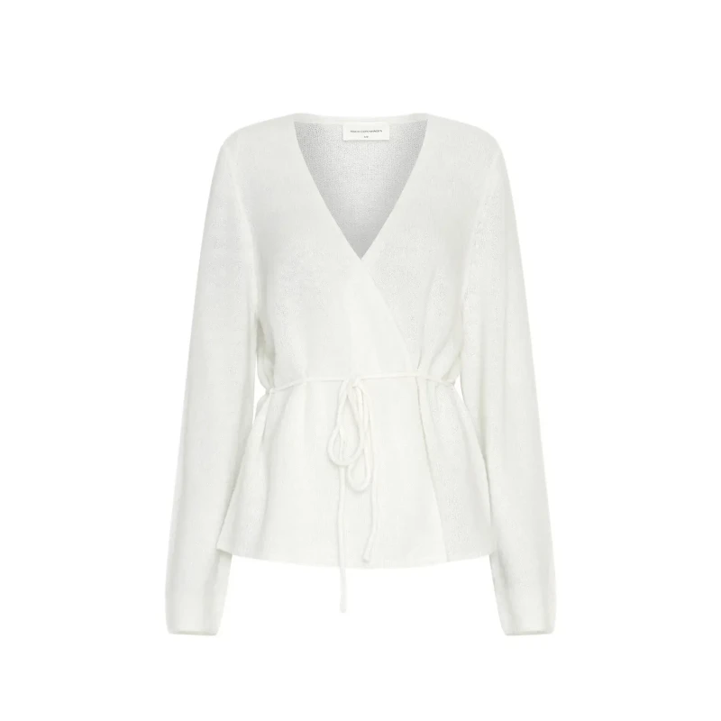 Image of moss copenhagen Womens cardigan Moss Copenhagen Miabelle Hope Wrap Blanc Female L/XL