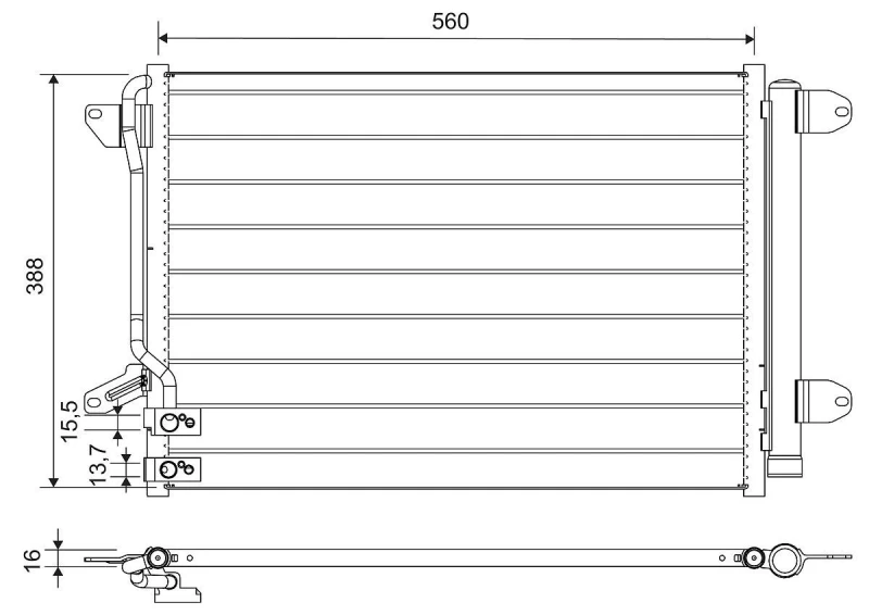 Image of Air conditioning condenser VALEO 812665