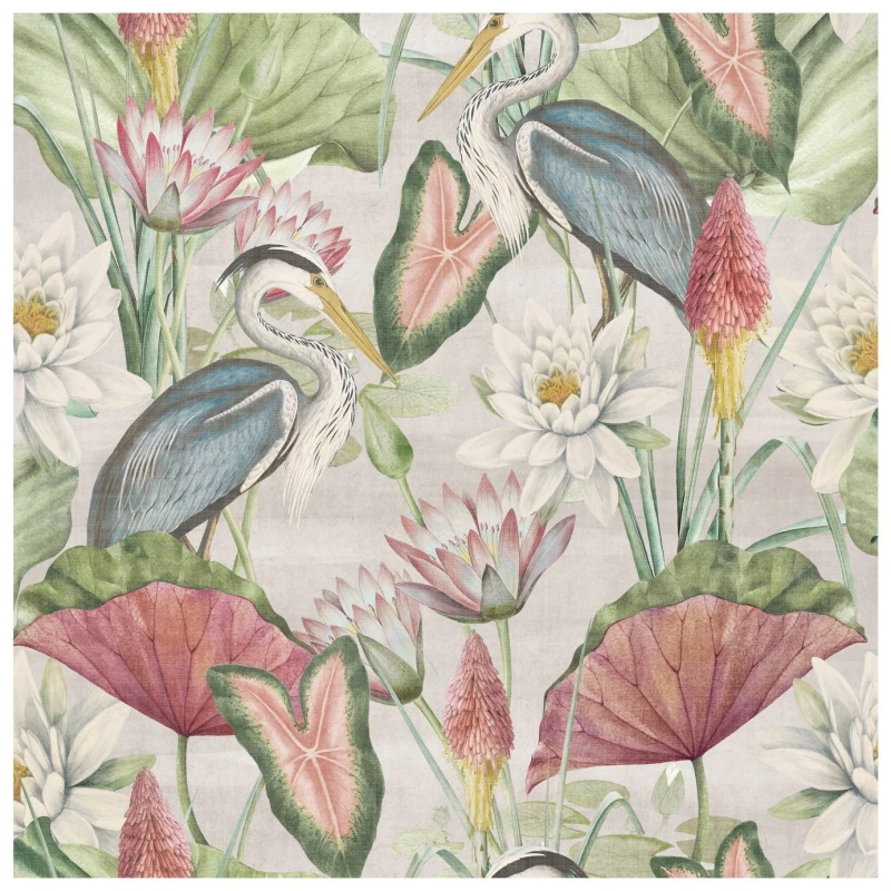 Image of Esselle Home Esselle Home Waterlily Linen Multi Wallpaper