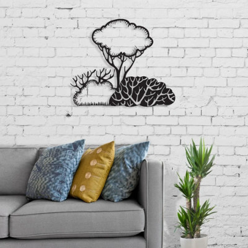 Image of DECORTIE Decortie - metal wall art NO:31 bushes - Black - Black M.DK.T.13332.22