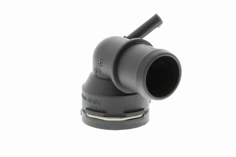Image of VAICO V10-2954 Coolant Flange Plastic, with seal ring, Upper, Original VAICO Quality Plastic Coolant Flange (3219)