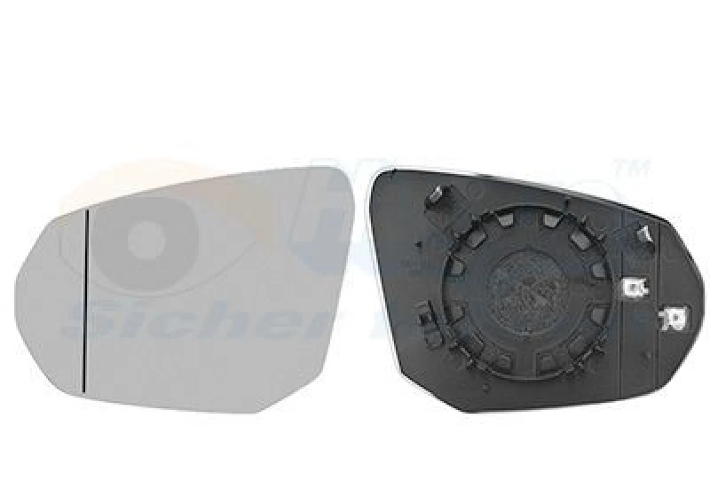 Image of VAN WEZEL Wing mirror glass VAN WEZEL 0374835
