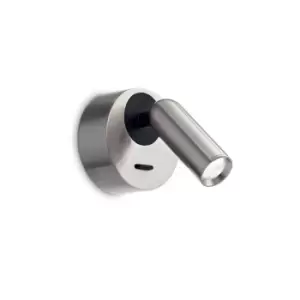 Image of Bean LED Decorative Round Reading Light Nickel, 3000K 3.5W