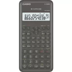 image of Casio FX-82MS-2 CAS calculator Black Display (digits): 12 battery-powered (W x H x D) 77 x 14 x 162 mm