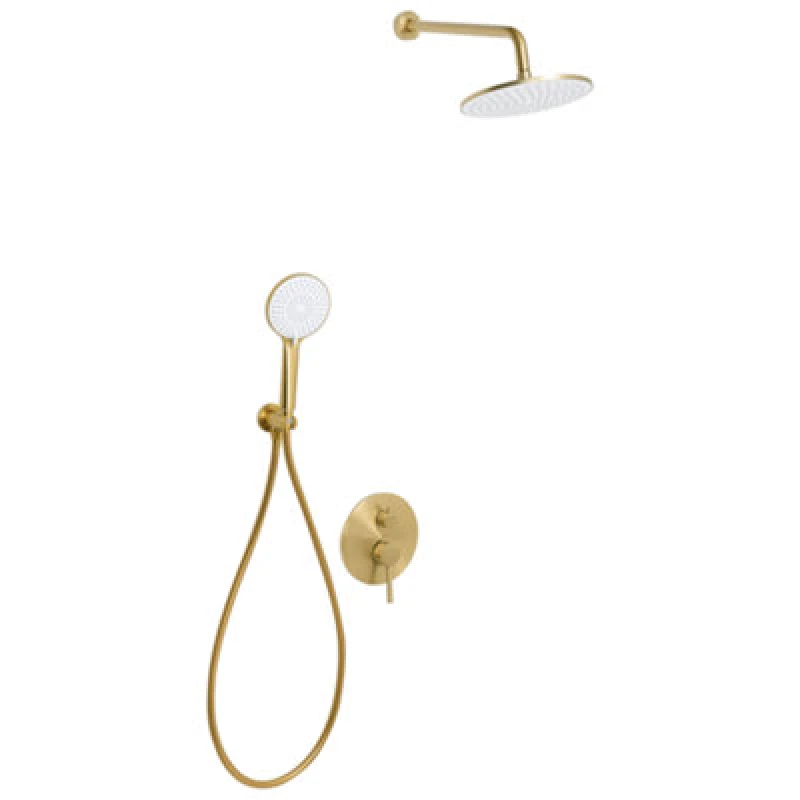 Image of Beliani Concealed Shower Set With Rainshower Puelo Gold
