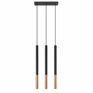 Image of Sollux Pendant Lamp Mozaica 3L Black/Copper