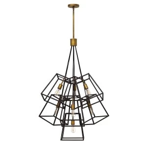 image of 7 Light Chandelier Bronze Finish, E27