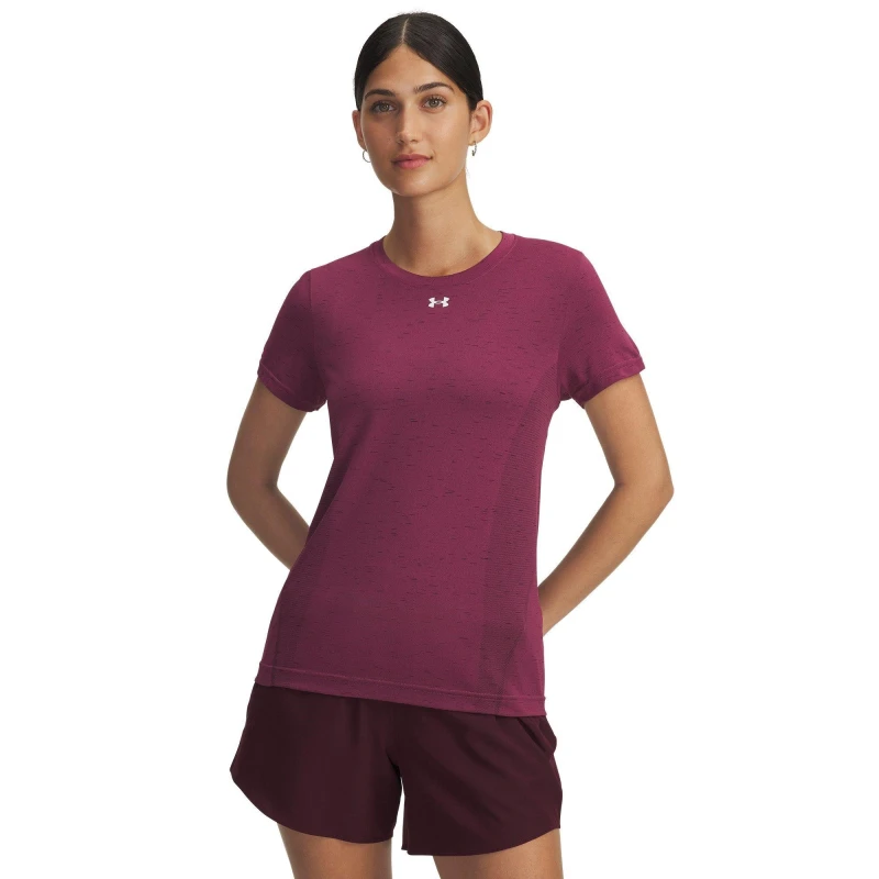 Image of Under Armour Womens Vanish Seamless Short-Sleeve Performance Gym Top Fuchsia Dusk female 14 (L)