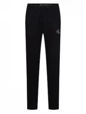 Image of Calvin Klein Jeans Ck Jeans Monogram Patch Joggers, Black Size M Men