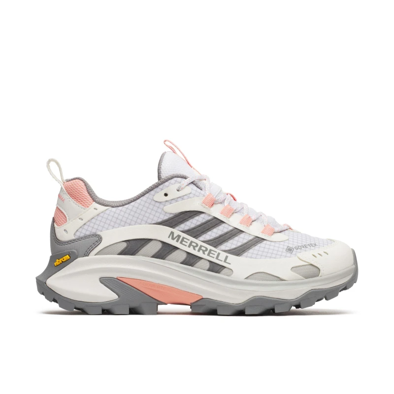 Image of Merrell Moab Speed 2 GTX Hiking Shoe Womens White/Coral female 4 (37)