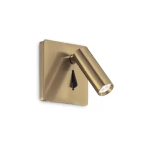 Image of Lite Integrated LED Indoor Reading Wall Lamp 1 Light Black 3000K