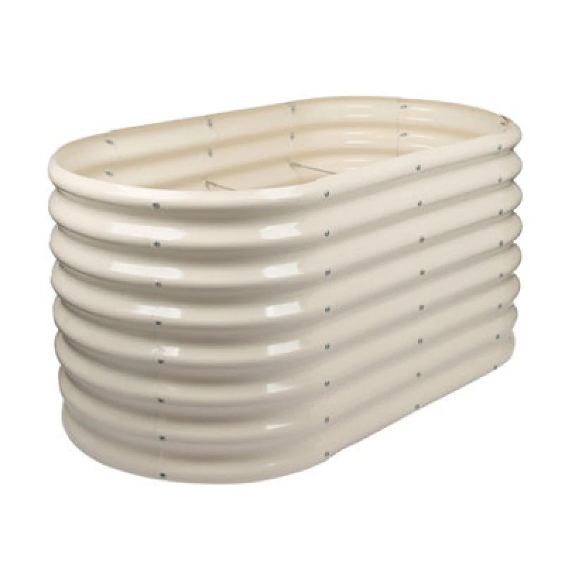 Image of Harbour Housewares Rounded Raised Garden Bed - 120Cm X 60Cm X 60Cm - Ivory