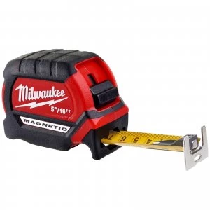 Image of Milwaukee MAG Tape Measure Imperial & Metric 16ft / 5m 27mm