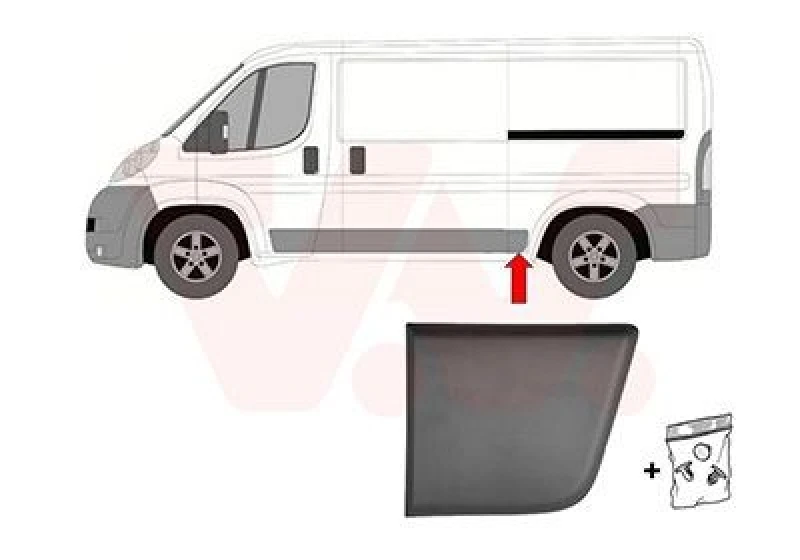 Image of VAN WEZEL Trim / Protective Strip, sidewall VAN WEZEL 1651417
