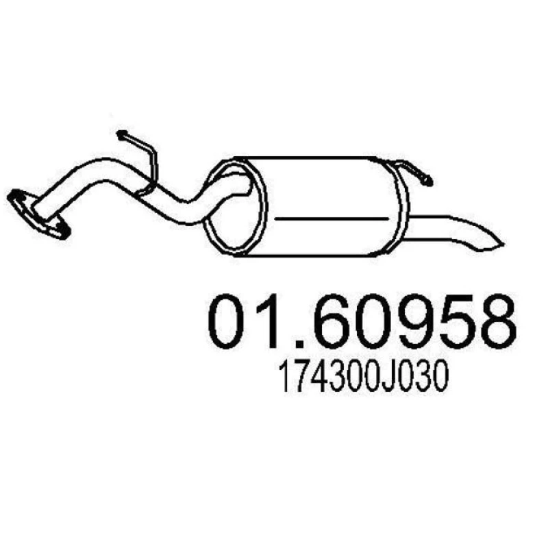Image of MTS 01.60958 Rear silencer End Silencer (3437)