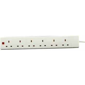Image of 429.846UK 6-Way Extension Lead, Neon, 5.0m - Mercury