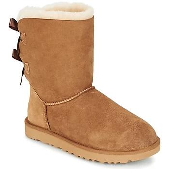 image of UGG BAILEY BOW II womens Mid Boots in Beige,4,5,6,7