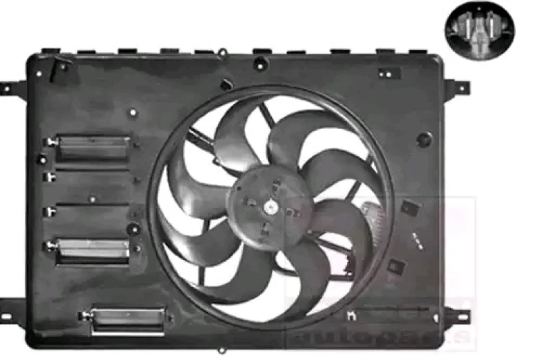 Image of VAN WEZEL 5922747 Cooling Fan with radiator fan shroud, with electric motor Fan,radiator (508)