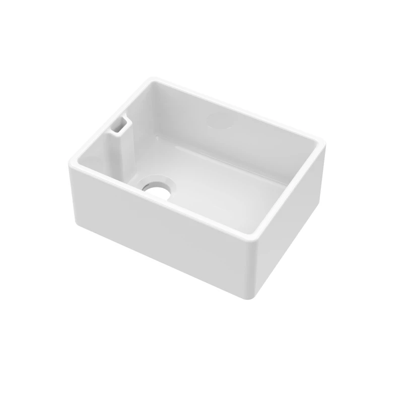 Image of Balterley Fireclay Single Bowl Belfast Sink with Overflow 595mm White