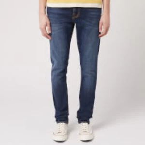 Image of Nudie Jeans Mens Lean Dean Tapered Jeans - Dark Deep Worn - W30/L32 - Blue