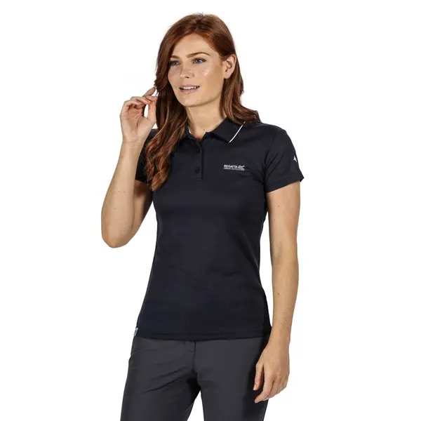 Image of Regatta Womens Maverick V Quick Drying Wicking Polo Shirt 8 - Bust 32' (81cm) NAVY REG301-540-8
