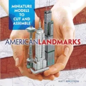 Image of american landmarks miniature models to cut and assemble
