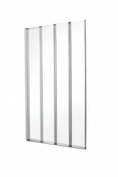 image of Wickes Four Fold Bath Screen - Silver Effect Frame