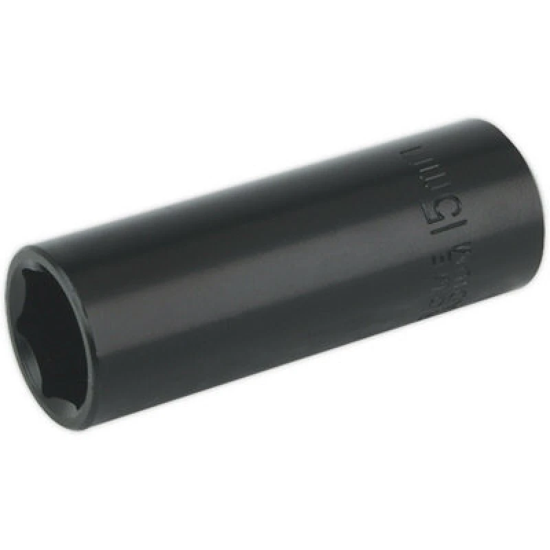 Image of Loops 15mm Forged Deep Impact Socket - 3/8 Inch Sq Drive Chrome Vanadium Wrench Socket Multi