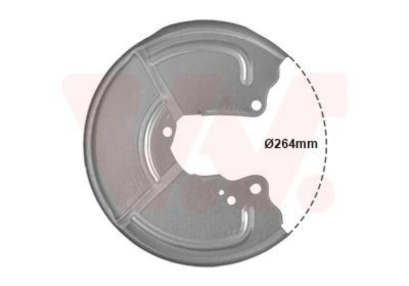 Image of VAN WEZEL Brake disc backing plate VAN WEZEL 1754374