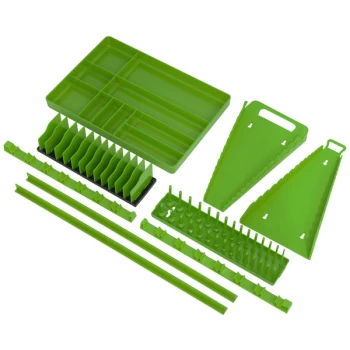 image of Tool Storage Organizer Set 9pc - Hi-Vis Green