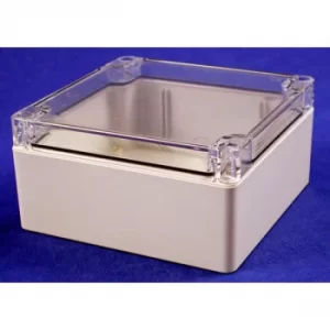 image of Hammond 1554N2GYCL Watertight PC Enclosure Clear Lid 120 x 120 x 6...