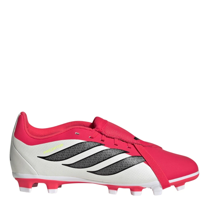Image of adidas Childrens adidas Predator Fold-Over Tongue Club Firm Ground Football Boots Red/Blk/White male C10 (28)
