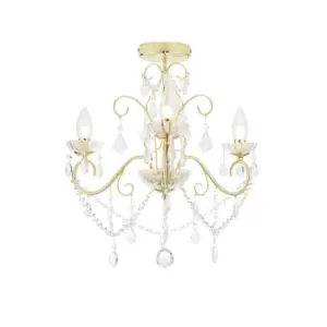 Image of IP44 Gold Bathroom Chandelier -Vela